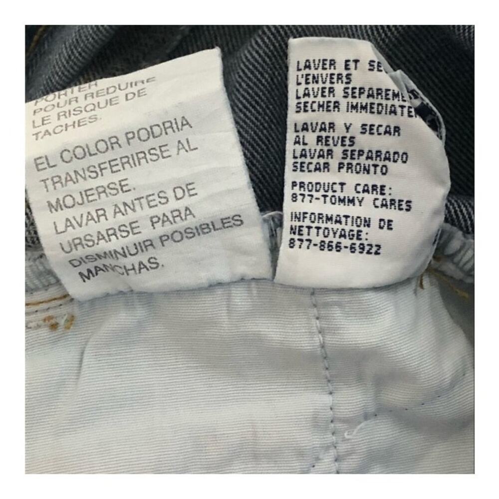 Tommy Hilfiger Vintage High-Waist Capri Mom Jeans Size 10 – Split Seam Retro - Picture 10 of 16